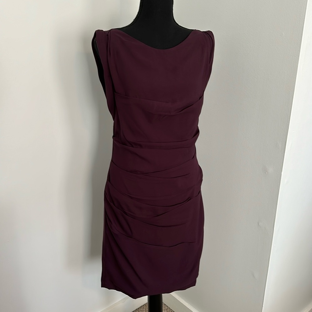 Express Purple Ruched Sleeveless Dress, size 6